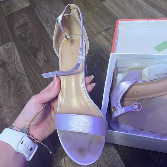 Allegra K Shoes - US size 8 purple silk heel
